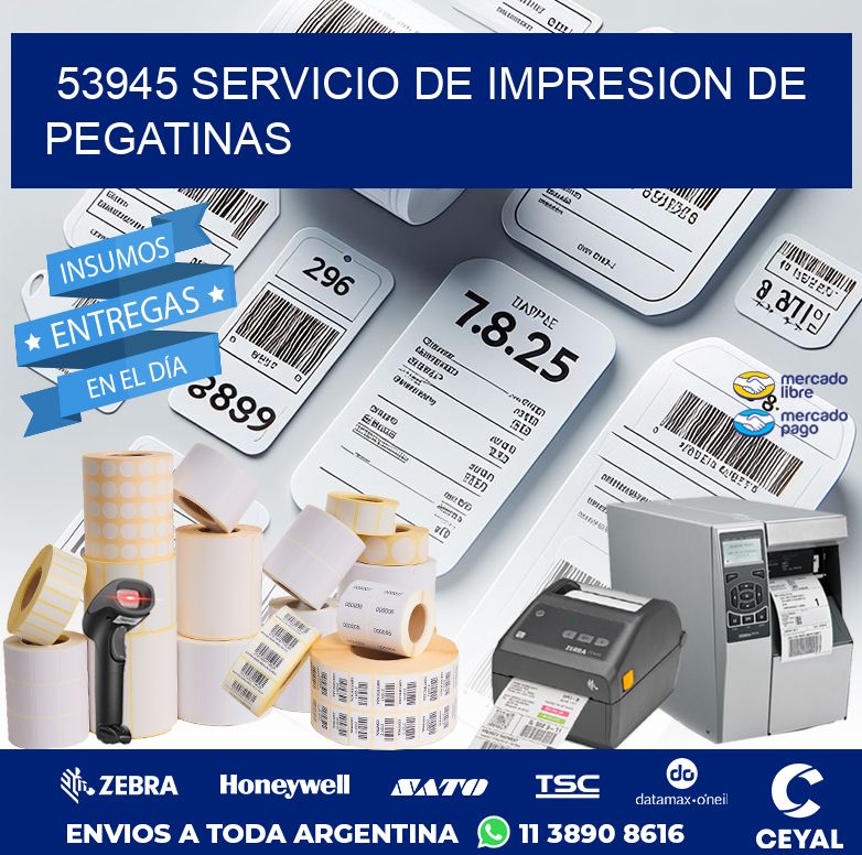 53945 SERVICIO DE IMPRESION DE PEGATINAS