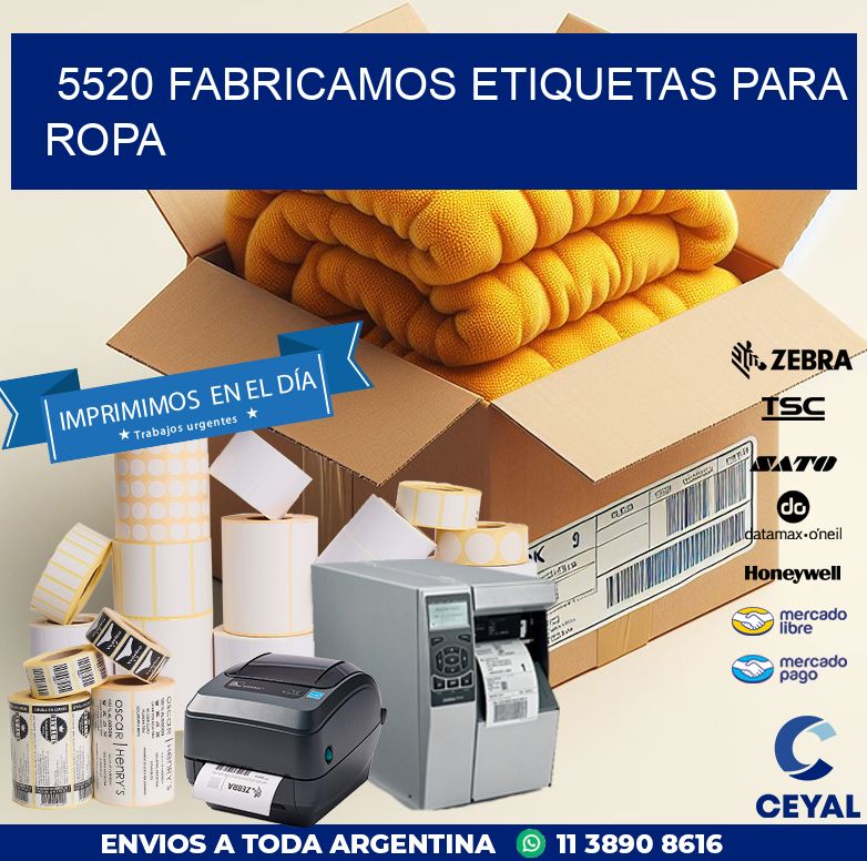 5520 FABRICAMOS ETIQUETAS PARA ROPA