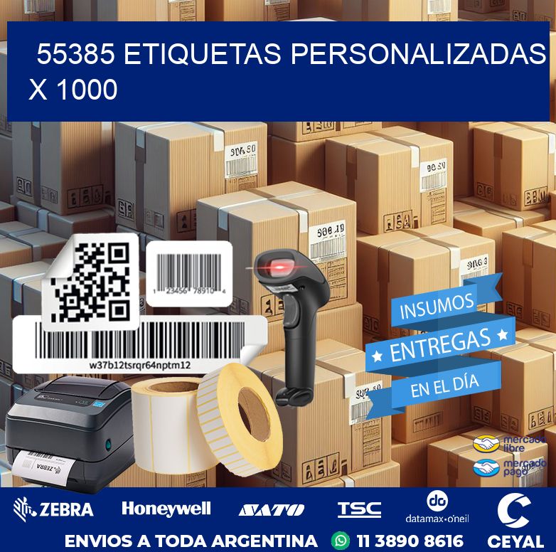 55385 ETIQUETAS PERSONALIZADAS X 1000