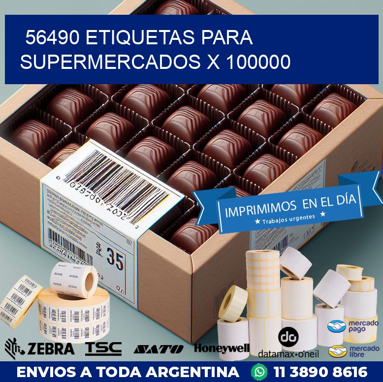 56490 ETIQUETAS PARA SUPERMERCADOS X 100000