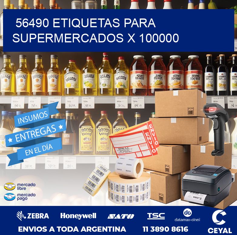 56490 ETIQUETAS PARA SUPERMERCADOS X 100000