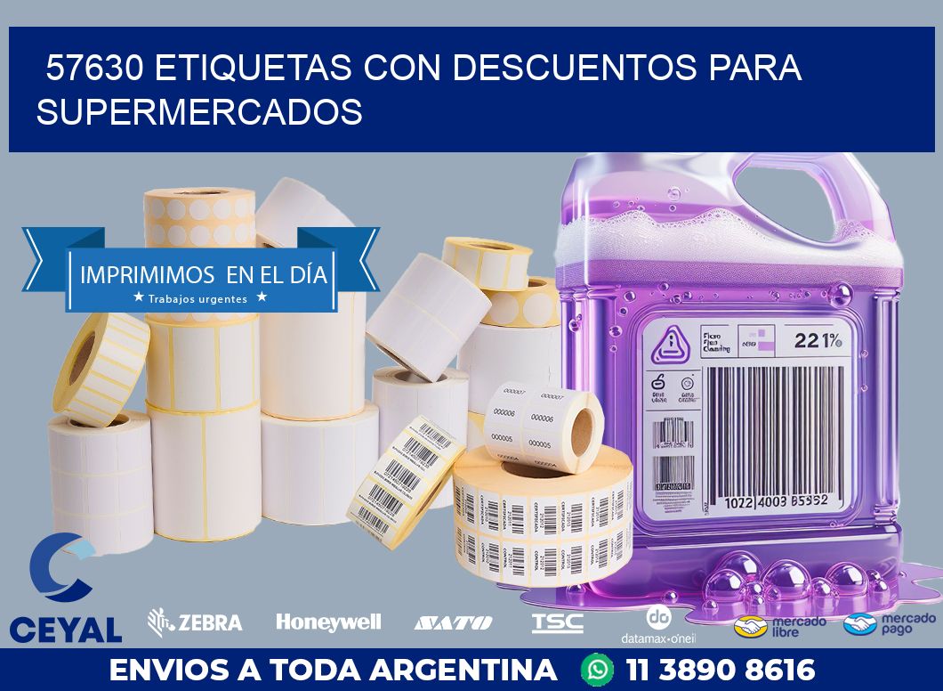 57630 ETIQUETAS CON DESCUENTOS PARA SUPERMERCADOS