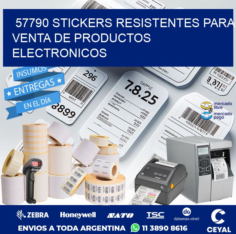 57790 STICKERS RESISTENTES PARA VENTA DE PRODUCTOS ELECTRONICOS