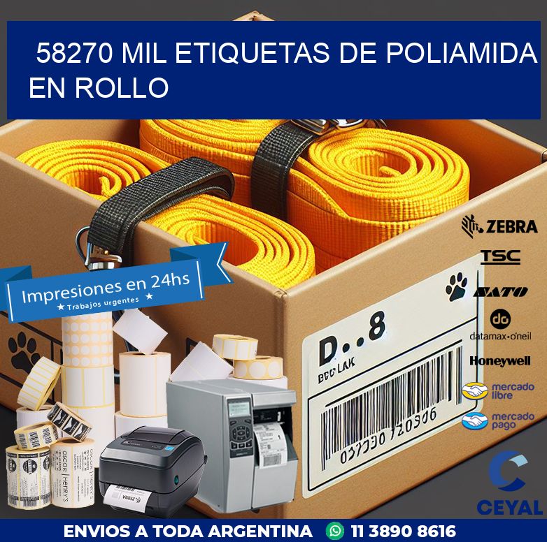 58270 MIL ETIQUETAS DE POLIAMIDA EN ROLLO