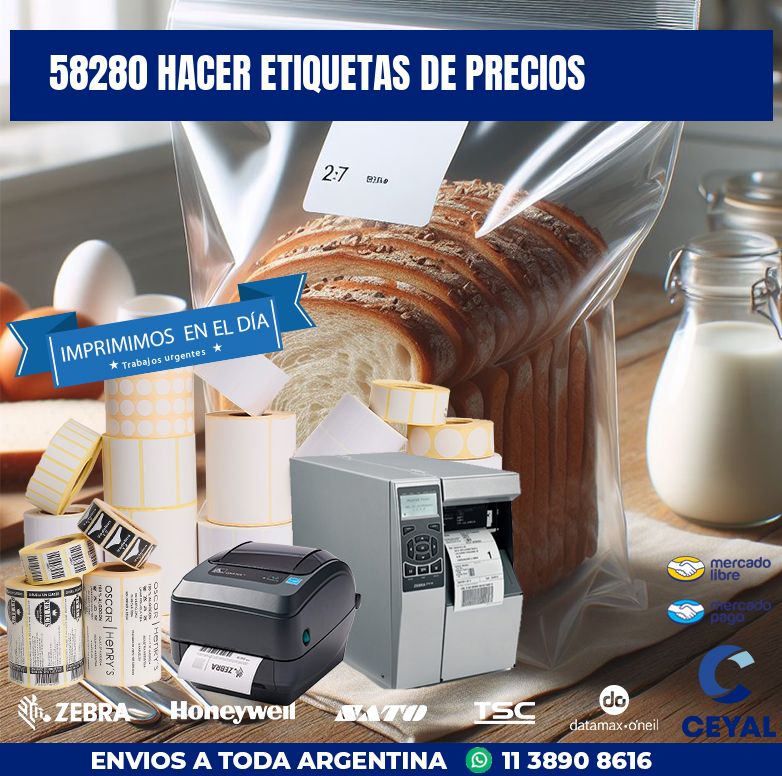 58280 HACER ETIQUETAS DE PRECIOS