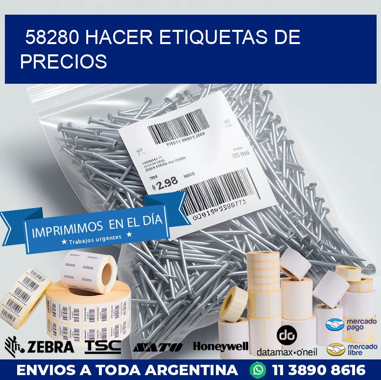 58280 HACER ETIQUETAS DE PRECIOS