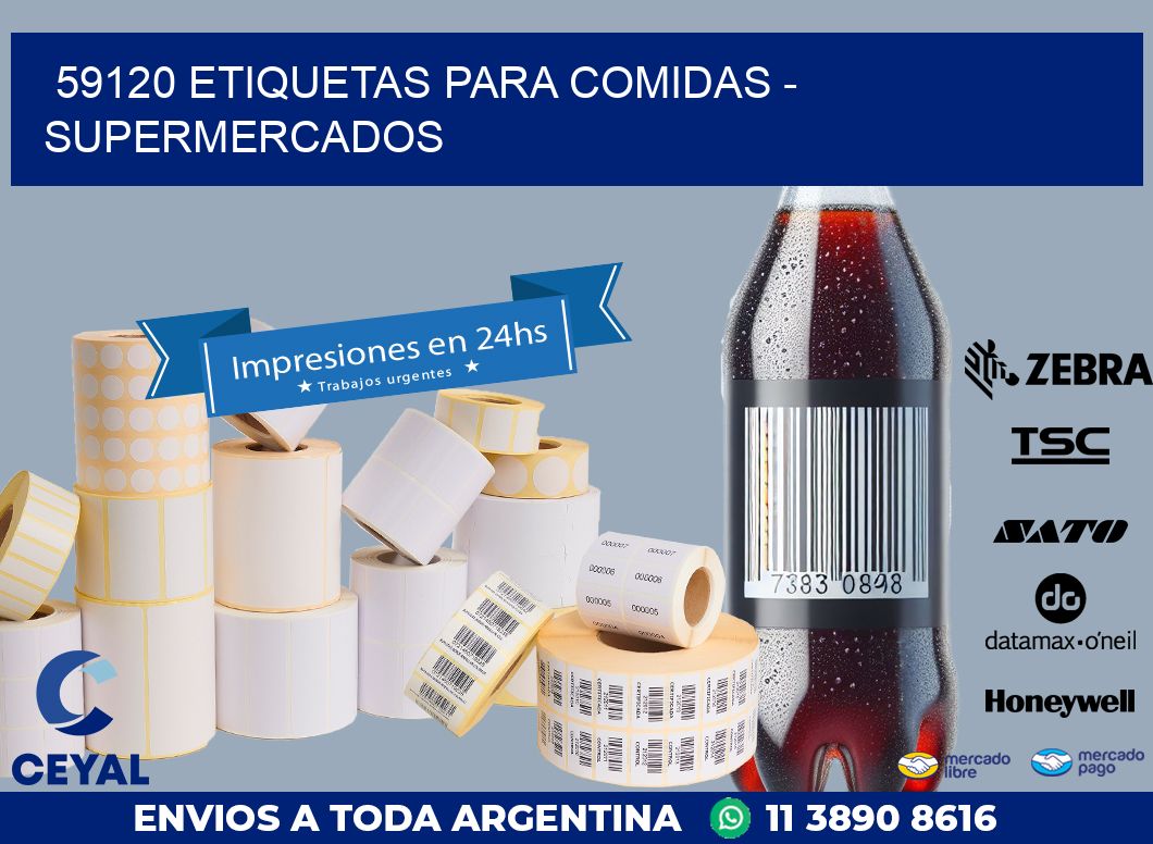 59120 ETIQUETAS PARA COMIDAS - SUPERMERCADOS
