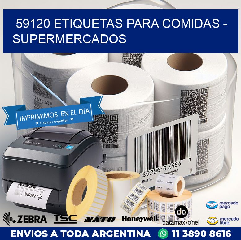 59120 ETIQUETAS PARA COMIDAS - SUPERMERCADOS