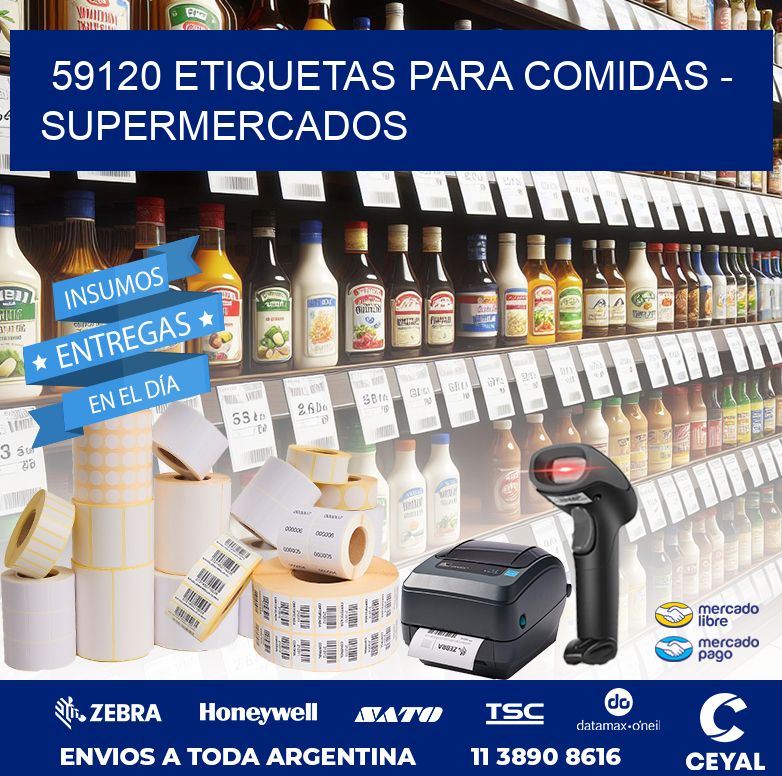 59120 ETIQUETAS PARA COMIDAS – SUPERMERCADOS