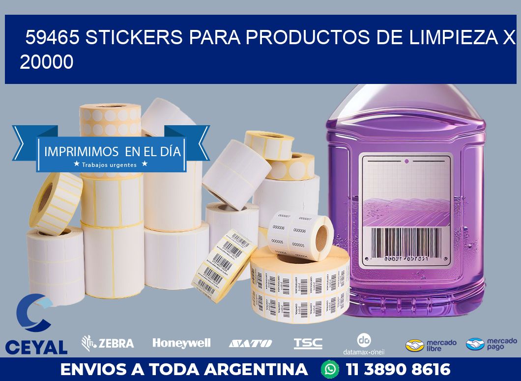 59465 STICKERS PARA PRODUCTOS DE LIMPIEZA X 20000