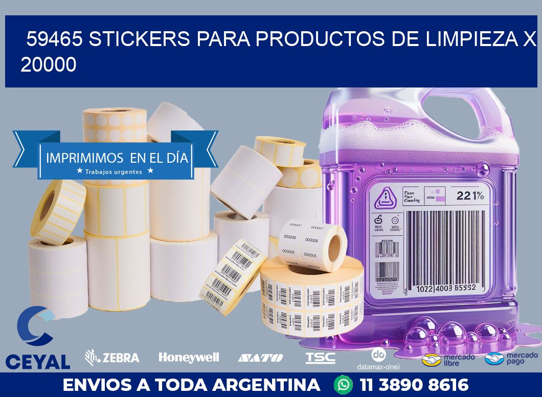59465 STICKERS PARA PRODUCTOS DE LIMPIEZA X 20000