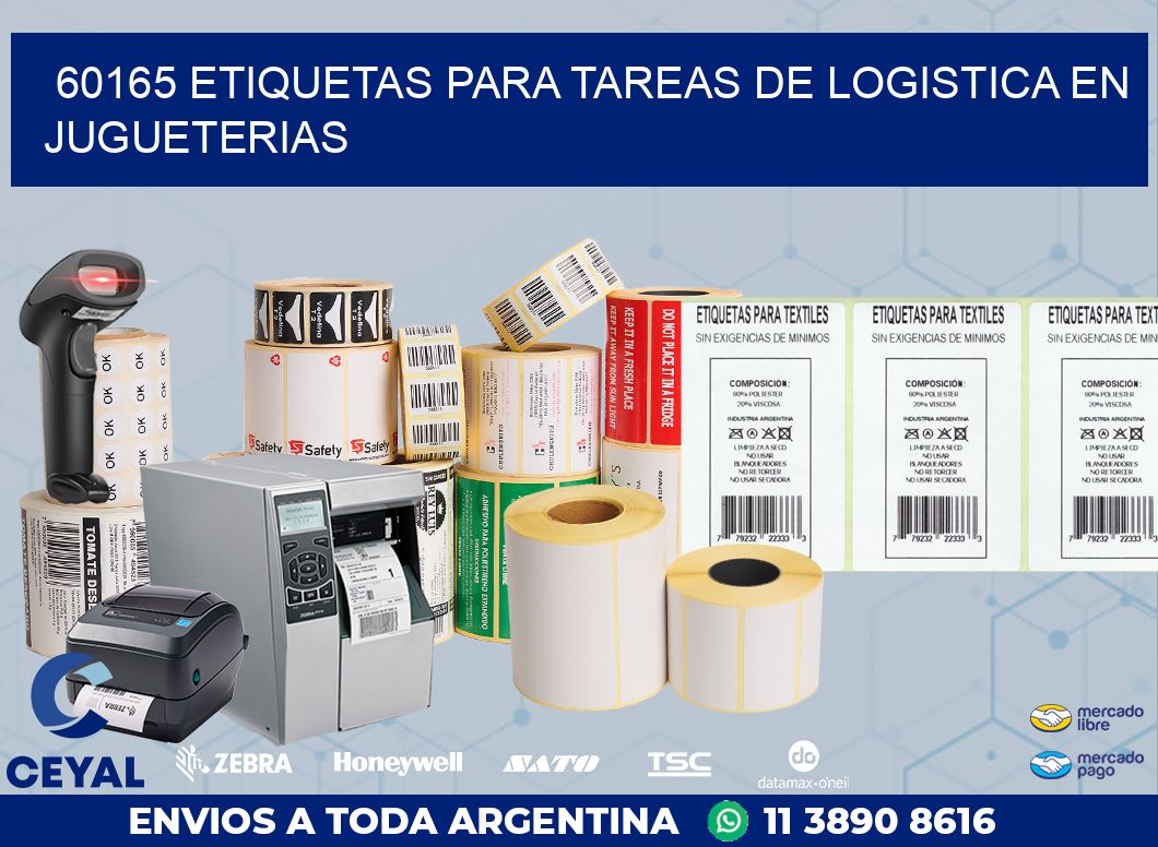 60165 ETIQUETAS PARA TAREAS DE LOGISTICA EN JUGUETERIAS