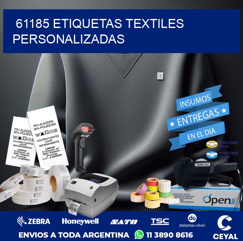 61185 ETIQUETAS TEXTILES PERSONALIZADAS