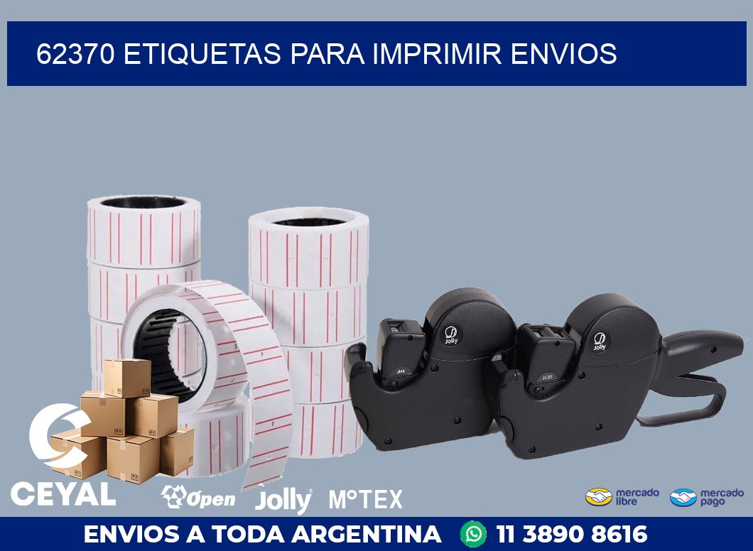 62370 ETIQUETAS PARA IMPRIMIR ENVIOS