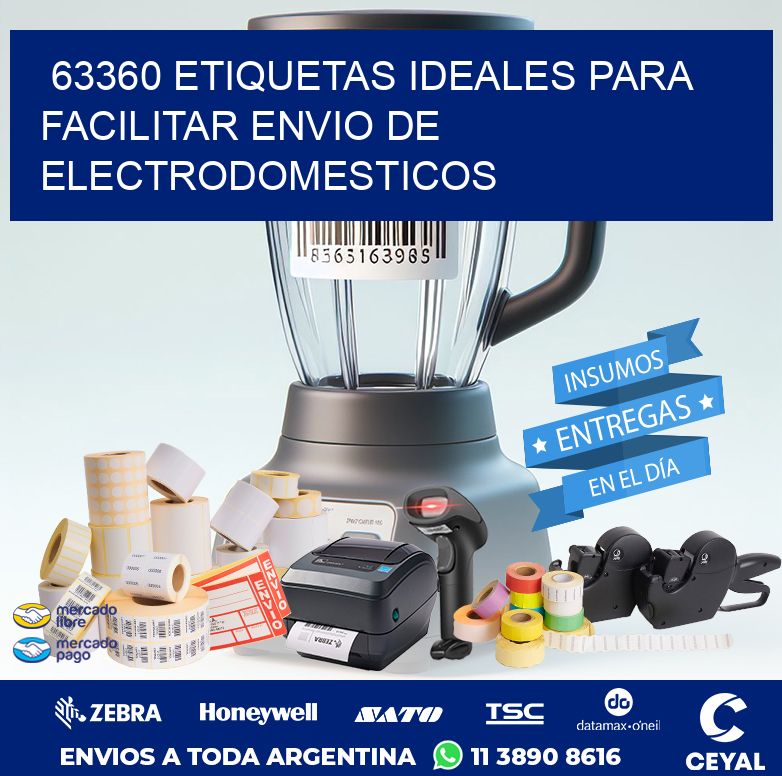 63360 ETIQUETAS IDEALES PARA FACILITAR ENVIO DE ELECTRODOMESTICOS