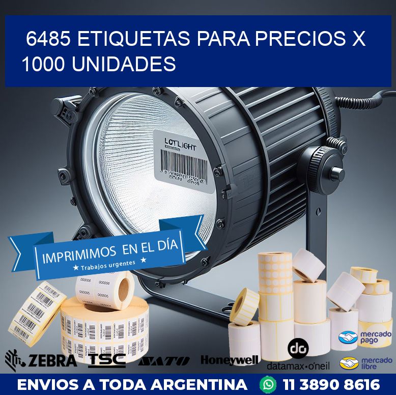 6485 ETIQUETAS PARA PRECIOS X 1000 UNIDADES