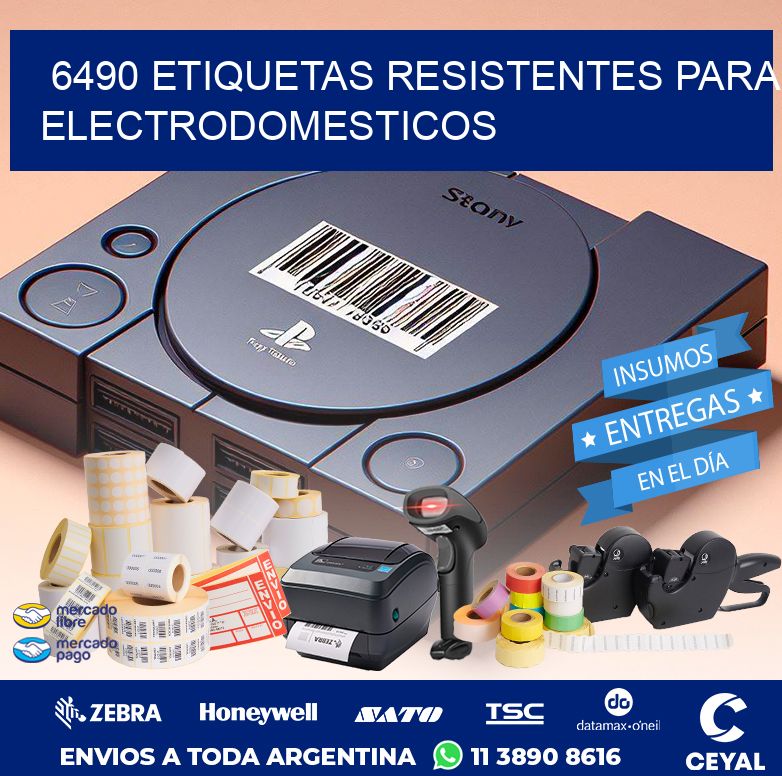 6490 ETIQUETAS RESISTENTES PARA ELECTRODOMESTICOS
