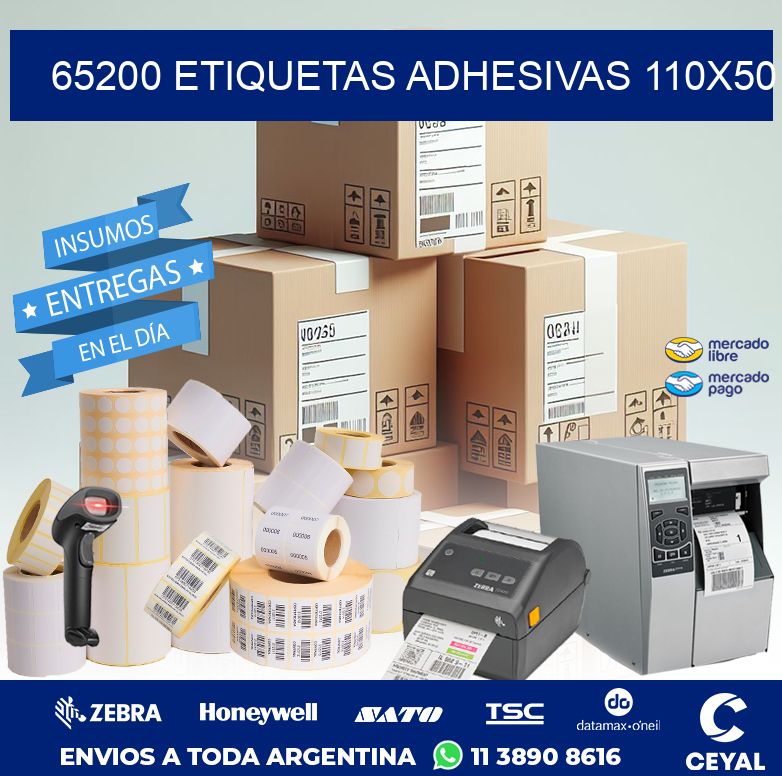 65200 ETIQUETAS ADHESIVAS 110X50