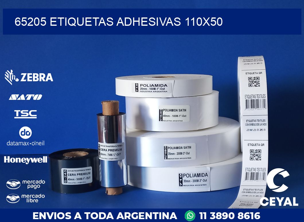 65205 ETIQUETAS ADHESIVAS 110X50