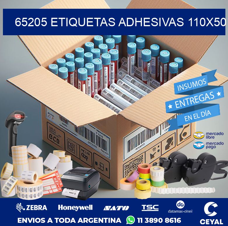 65205 ETIQUETAS ADHESIVAS 110X50