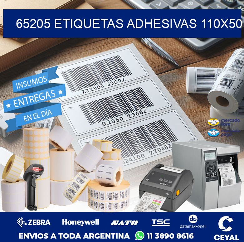65205 ETIQUETAS ADHESIVAS 110X50