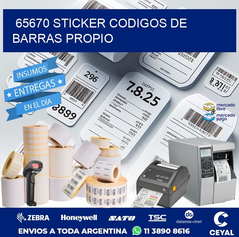 65670 STICKER CODIGOS DE BARRAS PROPIO