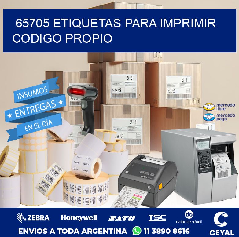 65705 ETIQUETAS PARA IMPRIMIR CODIGO PROPIO