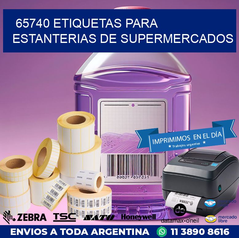 65740 ETIQUETAS PARA ESTANTERIAS DE SUPERMERCADOS