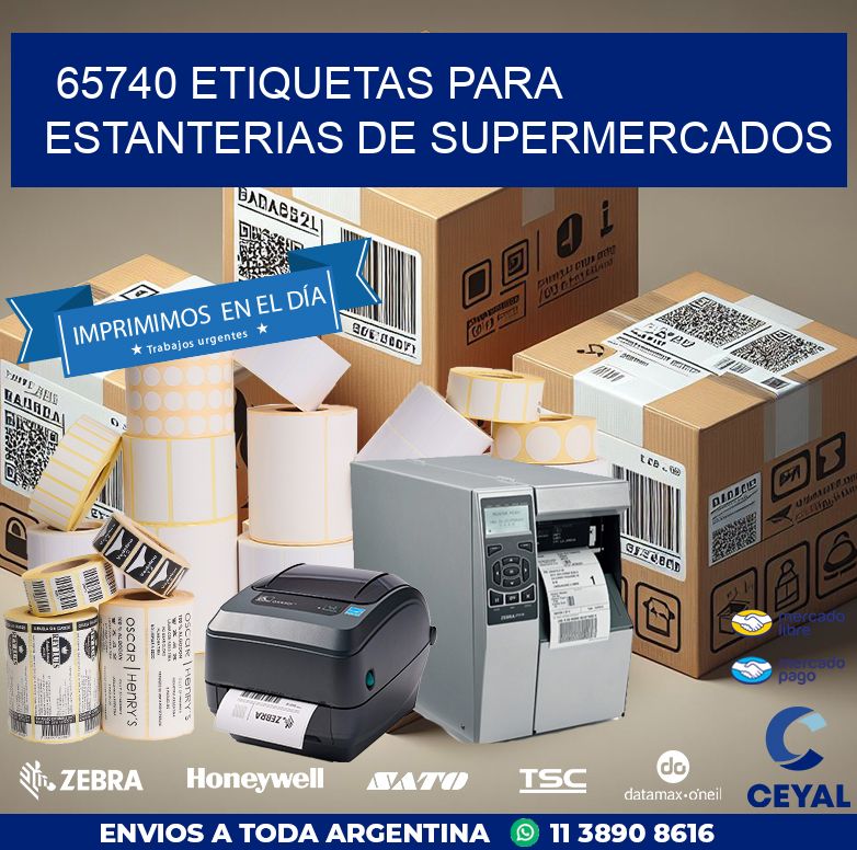 65740 ETIQUETAS PARA ESTANTERIAS DE SUPERMERCADOS