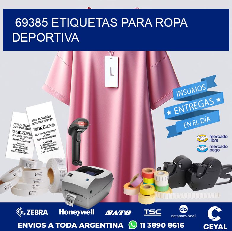 69385 ETIQUETAS PARA ROPA DEPORTIVA