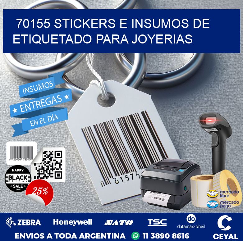 70155 STICKERS E INSUMOS DE ETIQUETADO PARA JOYERIAS
