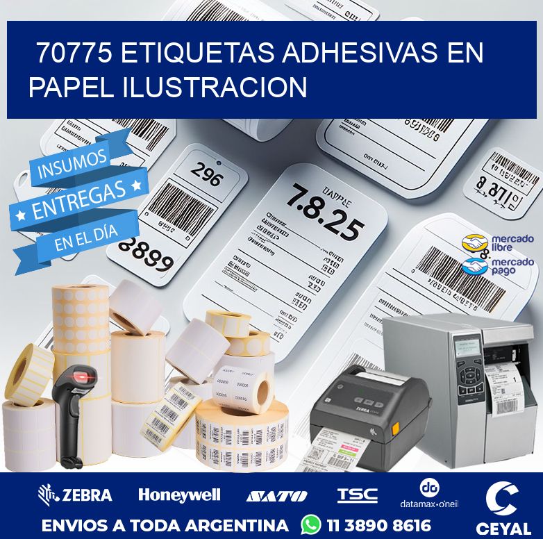 70775 ETIQUETAS ADHESIVAS EN PAPEL ILUSTRACION
