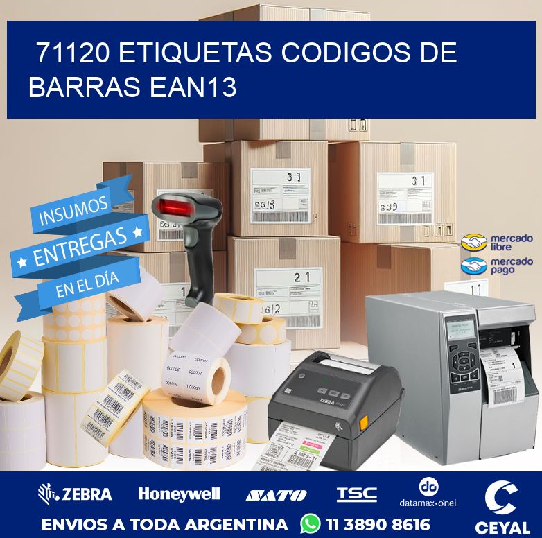 71120 ETIQUETAS CODIGOS DE BARRAS EAN13