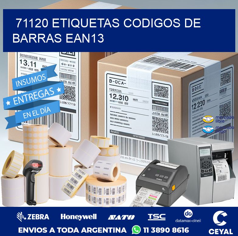 71120 ETIQUETAS CODIGOS DE BARRAS EAN13