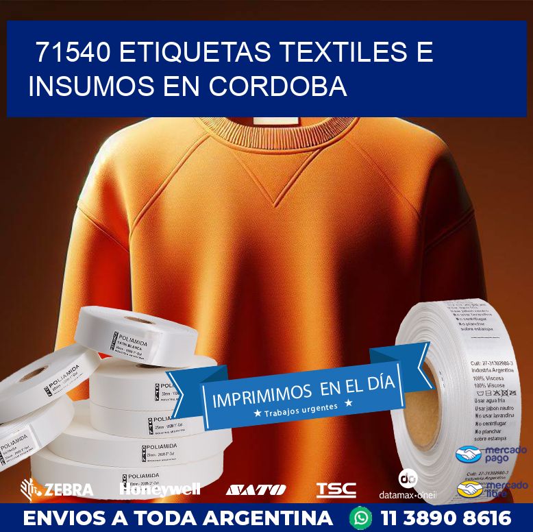 71540 ETIQUETAS TEXTILES E INSUMOS EN CORDOBA