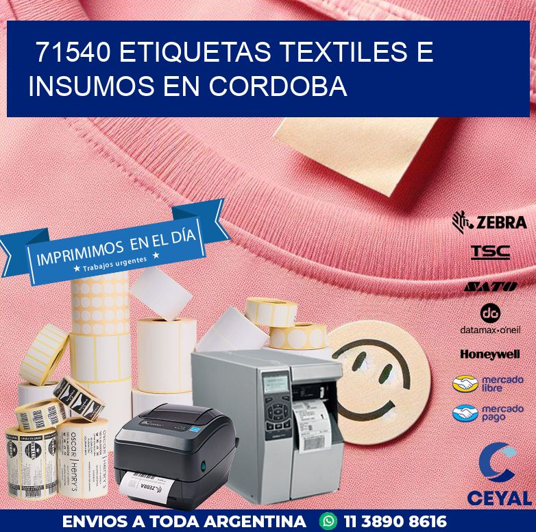 71540 ETIQUETAS TEXTILES E INSUMOS EN CORDOBA