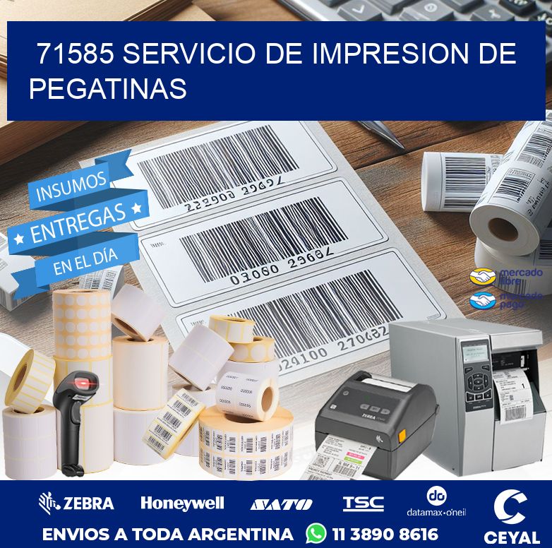 71585 SERVICIO DE IMPRESION DE PEGATINAS