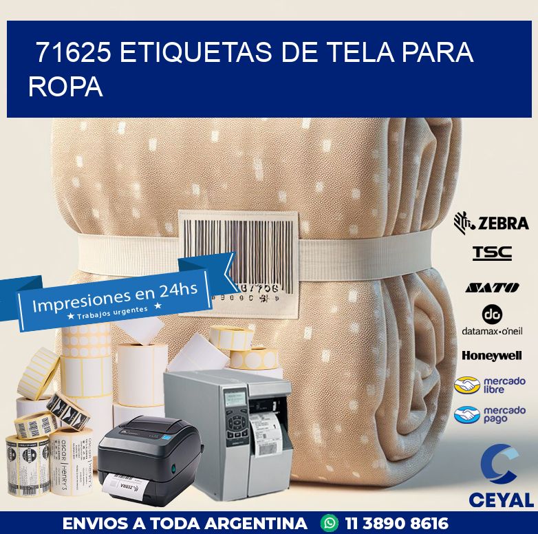 71625 ETIQUETAS DE TELA PARA ROPA