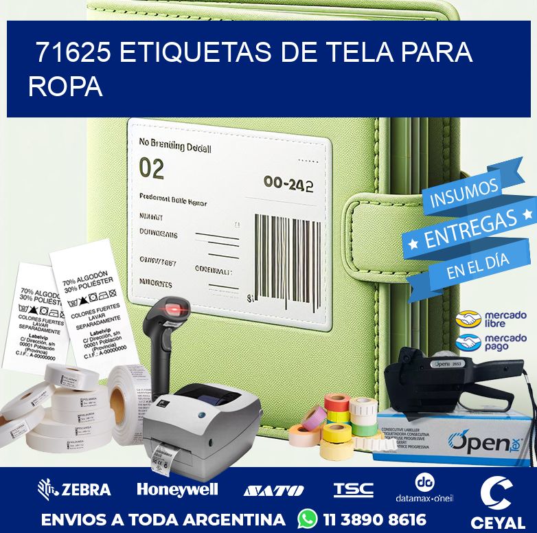 71625 ETIQUETAS DE TELA PARA ROPA