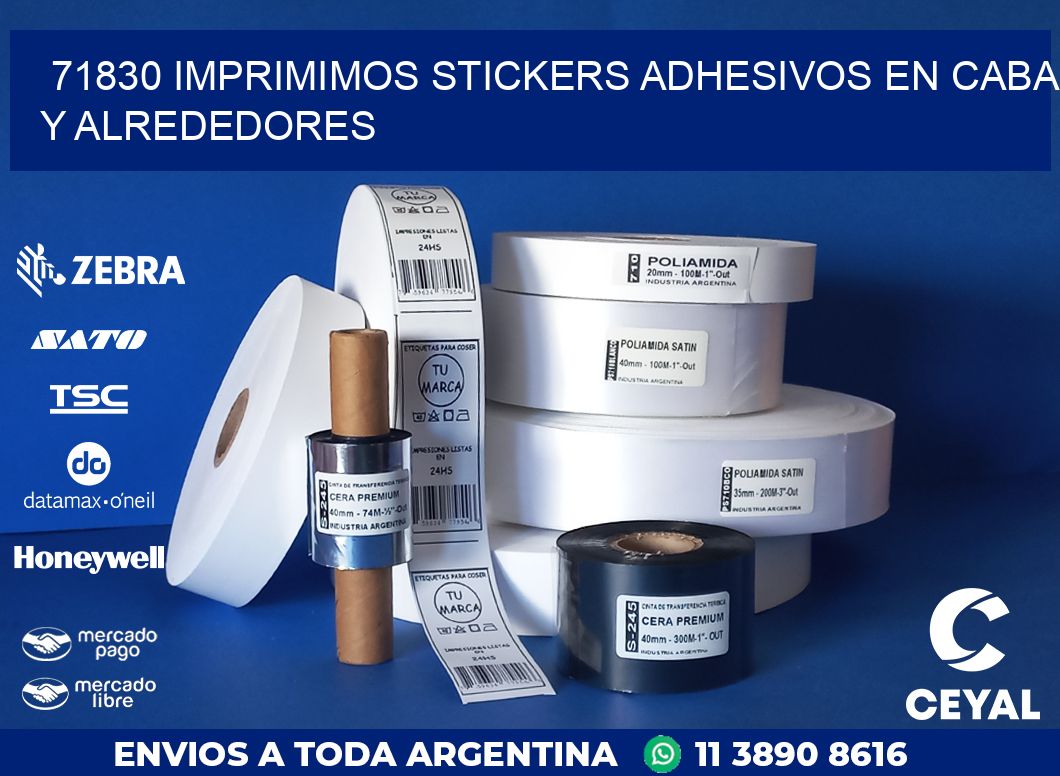 71830 IMPRIMIMOS STICKERS ADHESIVOS EN CABA Y ALREDEDORES