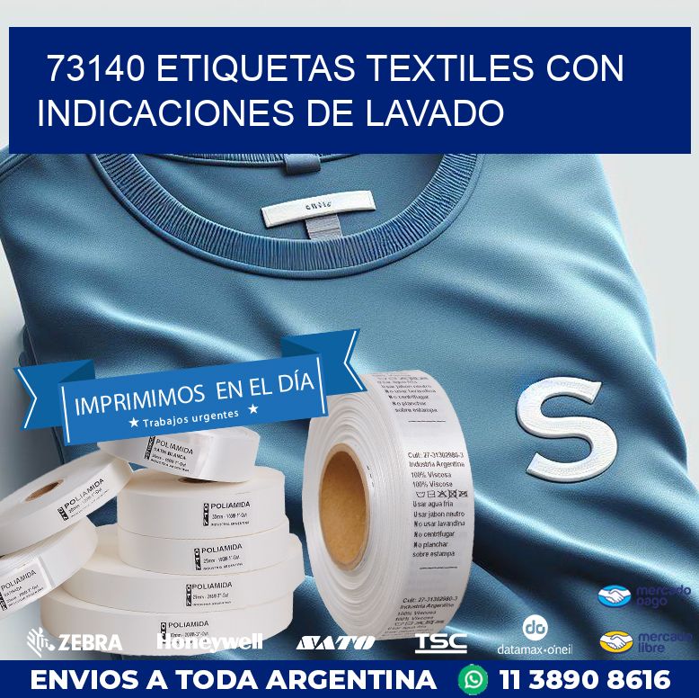 73140 ETIQUETAS TEXTILES CON INDICACIONES DE LAVADO