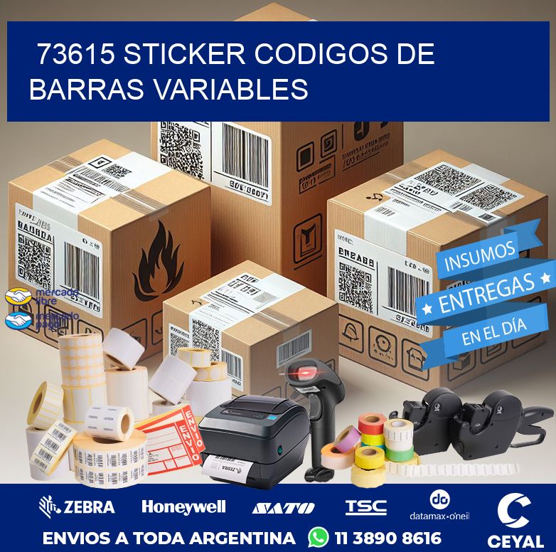 73615 STICKER CODIGOS DE BARRAS VARIABLES