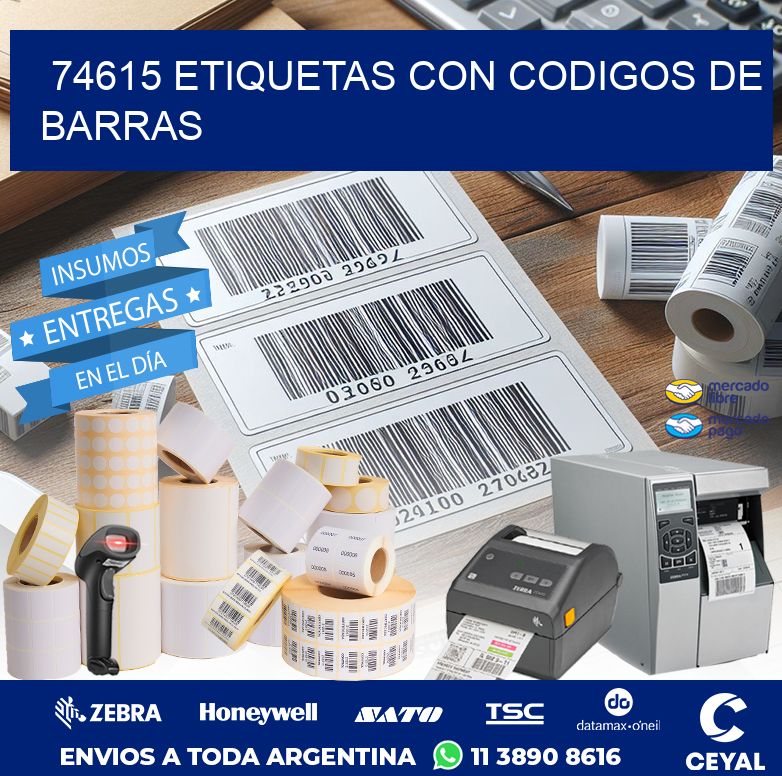 74615 ETIQUETAS CON CODIGOS DE BARRAS