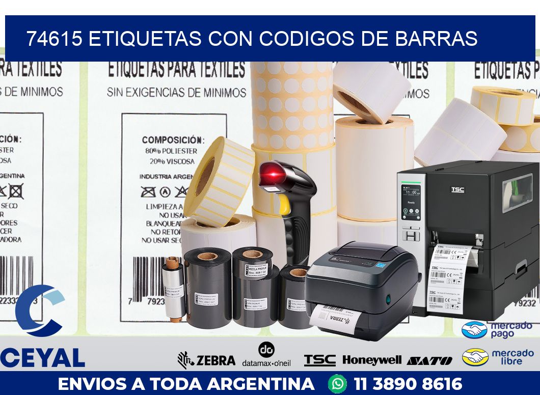 74615 ETIQUETAS CON CODIGOS DE BARRAS