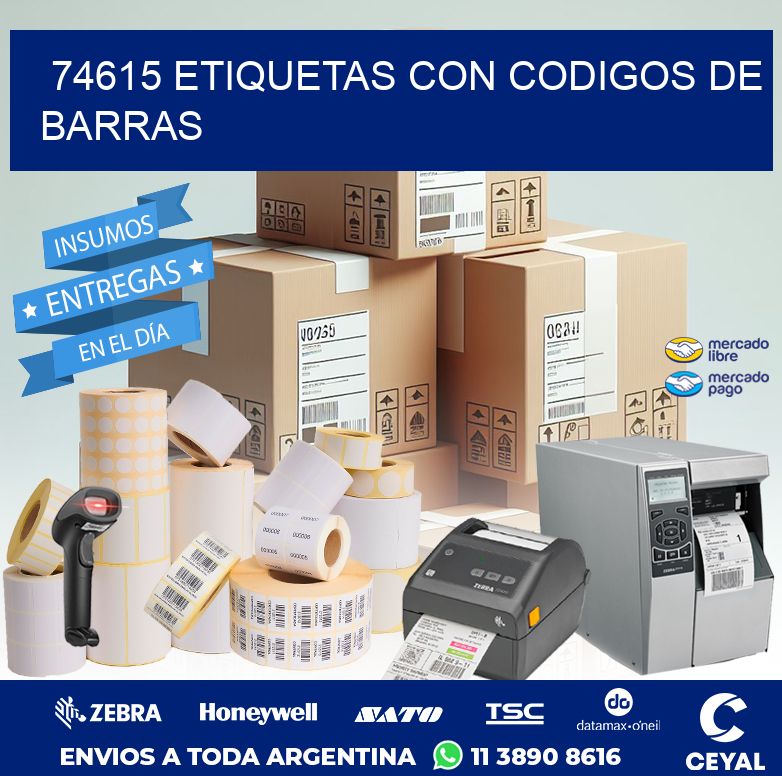 74615 ETIQUETAS CON CODIGOS DE BARRAS