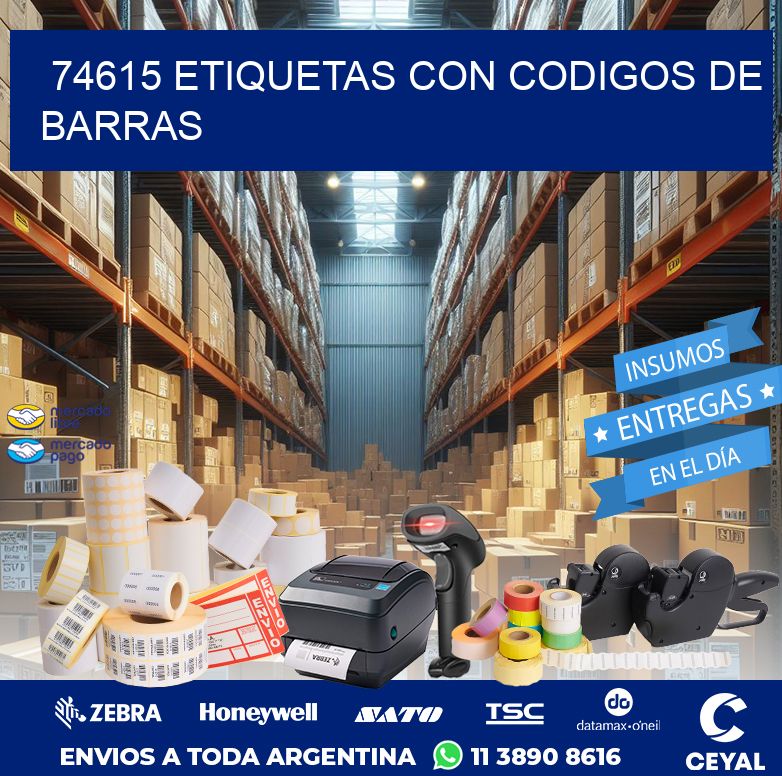 74615 ETIQUETAS CON CODIGOS DE BARRAS