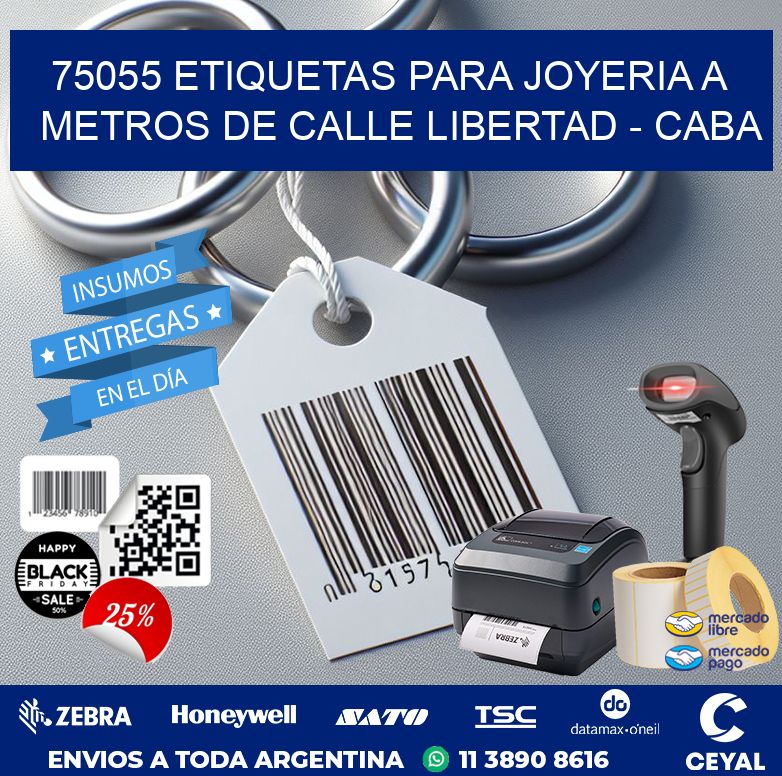 75055 ETIQUETAS PARA JOYERIA A METROS DE CALLE LIBERTAD - CABA