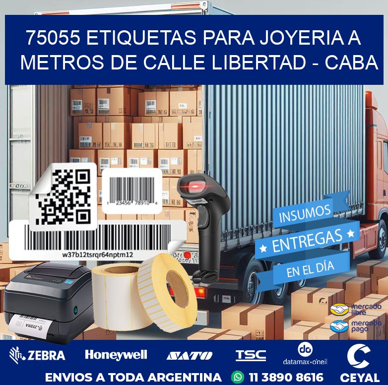 75055 ETIQUETAS PARA JOYERIA A METROS DE CALLE LIBERTAD – CABA