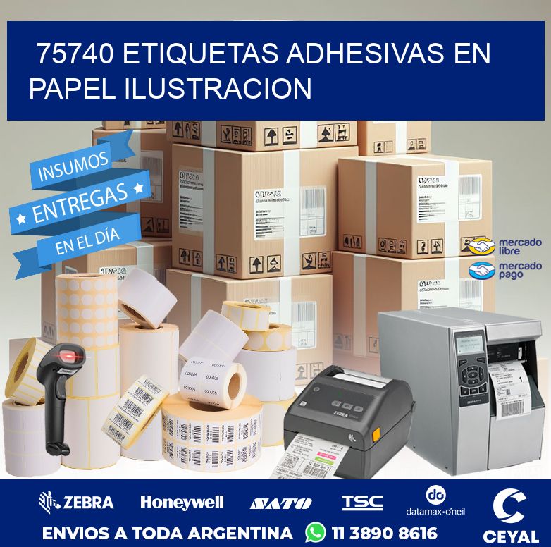 75740 ETIQUETAS ADHESIVAS EN PAPEL ILUSTRACION