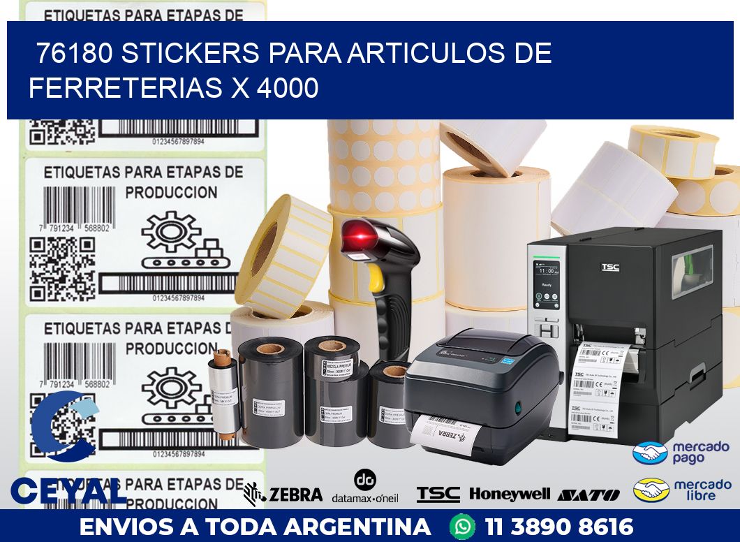 76180 STICKERS PARA ARTICULOS DE FERRETERIAS X 4000